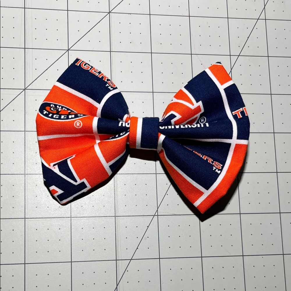 Navy and Orange Kids Bow Tie